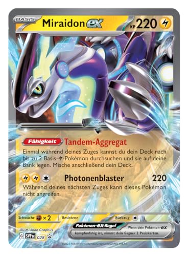 Pokémon - Trading Card Game: Tin-Box Paldea Legends - Miraidon (1 Holographic Card & 4 Booster Packs)
