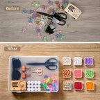 Bead Organizer Box, 120 Pack Small Clear Storage Boxes with Labels, Large Travel Craft Case with Handle, Mini Plastic Containers for Jewelry Making Diamonds DIY Pony Bracelet Screws Seeds Small Parts - size: 2 Pack 120 Pcs