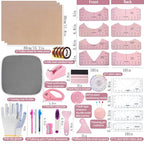QUKLOGEN Sublimation Shirts Tool Kits with Portable mat for Ironing - color: Pink B