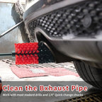 Wheel Brush, Soft Drill Wheel Cleaner Brush, Drill Brush for Car Wheel, No Scratches Highly Dense and Durable Car Wheel Brush Rim Tire Car Cleaning Brush for Wheels, Rims, Engines, Exhaust - color: Black+red