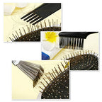 Boao 2 Pack Hair Brush Cleaner,Wood Color,Black Polished Wooden Handle Rake - color: Black, Wood Color, style: Black Polished Wooden Handle Rake