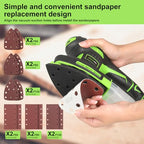 GALAX PRO 2-in-1 Cordled Sheet/Detail Sander 250W, 12 Pcs Sandpapers - style: Corded 2-in-1 Sheet Sanders/Detail Sanders