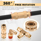 CheeMuii 100PCS Brass DOT Air Line Fittings with 3 Roll 50FT DOT Air Lines - size: 50FT-3ROLL-100PCS