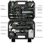 Prostormer 160-Piece Tool Set, Basic Home Repair Kit, Green - color: Green