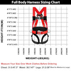 TT TRSMIMA Safety Harness Fall Protection Kit: Roofing Harness for Work - style: Red