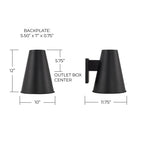 Open Box - Capital Lighting 955112BK - Wall Sconces Outdoor Lighting