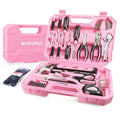 WORKPRO 258PCS Pink Tool Set, Portable Home Basic Tool Kit Box for Women