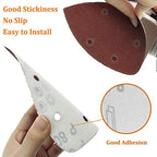 Mouse Detail Sander Sandpaper, 80 Grit, 5 Hole, 50 Pcs - size: 80 Grit - 50 Pcs