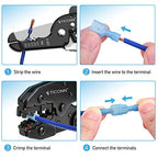 TICONN 100 Pcs Nylon Spade Connector Kit, Insulated Crimp Wire Connectors - style: Red 100Pcs