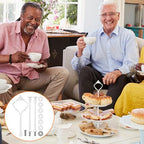 Patelai 6 Sets 3 Tiered Tray Hardware Kit,Simple,White - color: White, size: Simple