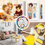 Pocket Color Wheel, Paint Mixing Learning Guide Art Class Teaching Tool for Makeup Blending Board Chart Color Mixed Guide Mix Colors - style: Small