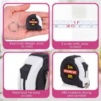 Kanayu 50 Pcs Pcs Mini Measuring Tape with Keychain, 6 ft, White - color: White, size: 6 ft