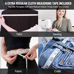 2PCS Body Tape Measure 60inch (150cm), Automatic Telescopic Tape Measure for Body Measurement & Weight Loss, Accurate for Tailor, Sewing, Fitness, Handcrafts, Clothes - color: white