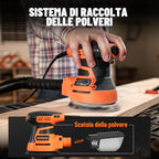 DOVAMAN Orbital Sander, Up to 13000 rpm, 3A Random Orbit Sander, - color: B-orange