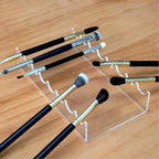 Pilipane 2PCS Makeup Brush Holder Clear Acrylic Horizontal Brush Drying Rack Organizer for Paint Brushes Vanity Table Accessory
