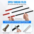 Nilight 49PCS Thread Chaser Set SAE Metric Universal UNC UNF Sizes - size: 49PCS Metric & SAE