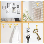 KURUI Picture Hangers, 385Pcs Picture Hanging Kit with Heavy Duty Picture Hanging Hooks, Sawtooth, Hardware Nails and Picture Hanging Tool, Wall Hangers for Frame, Painting, Art, Photo (Gold) - color: Gold