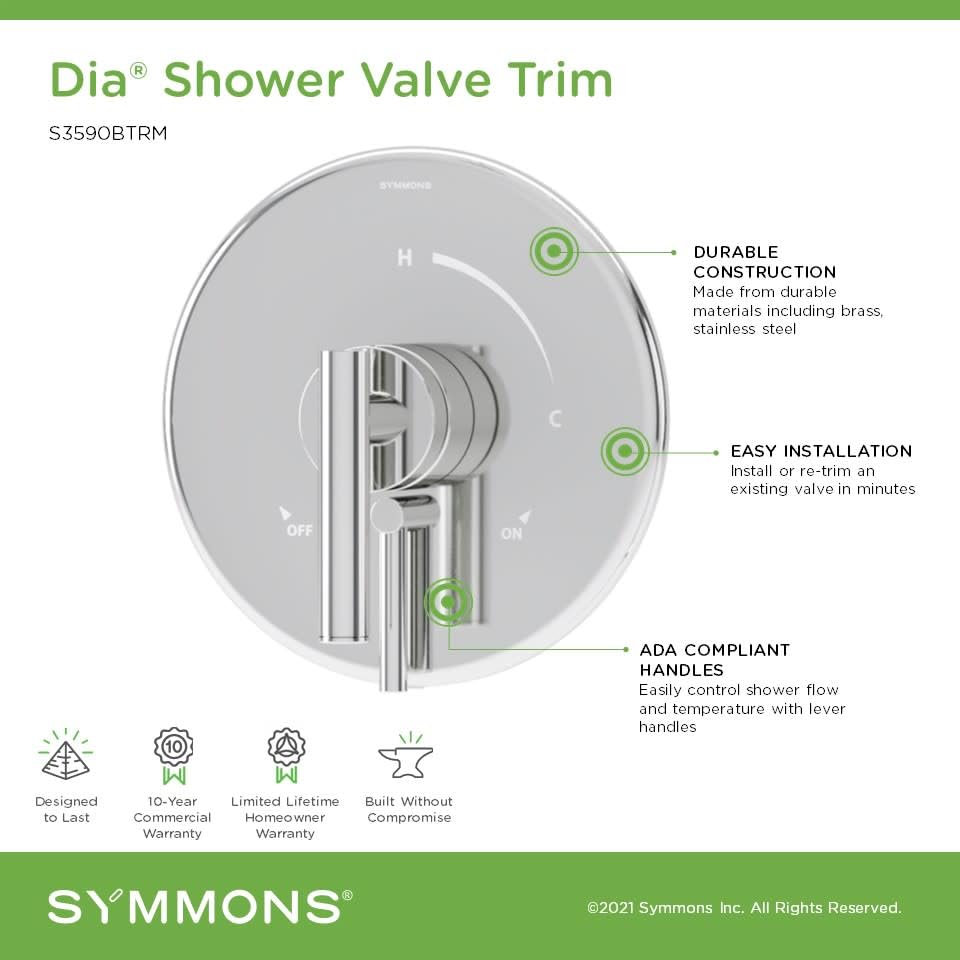 Open Box - Symmons S3590BTRM - Volume Control Trims Showers