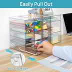 Vtopmart 4 Set Acrylic Desk Organizer with 16 Drawers for Office, Makeup - style: B