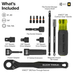 Klein Tools 65500KNECT KNECT Impact Socket Set, SAE and Metric Pass Through Socket Set, 90-Tooth Ratchet, MODbox Case, SAE, Metric, Screwdriver Handle, Bits, 39-Piece - style: 39-Piece