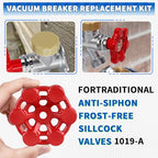Outdoor Faucet Repair Kit, ASSE 1019-A Vacuum Breaker Outside Faucet Repair Kit, Vacuum Breaker and Handle Replacement Kit for Anti-Siphon Frost-Free Sillcock Valves, Wall Hydrant Complete Service Kit