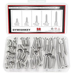 DYWISHKEY 56-Piece Wood Screws Assortment Kit - 14 Sizes, Assorted Wood Screws - size: #14