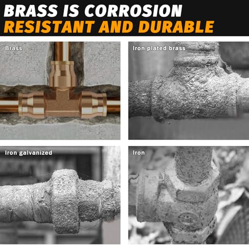 Brass DOT 5/8" Tee Union Push to Connect Air Brake Line Fitting - color: DOT Union Tee, size: 5/8" Od