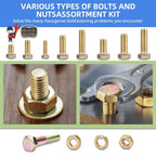 574PCS SAE Bolt and Nuts Assortment Kit - size: 574pcs 1/4"-20 5/16"-18 3/18"-16