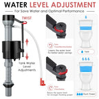 12 Sets Toilet Float Replacement Kit with 2 Inch Flapper Replacements