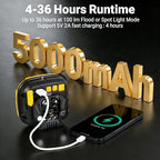 2 Pack Magnetic Work Light Rechargeable 5000Lumens, 6000mAH - color: yellow1
