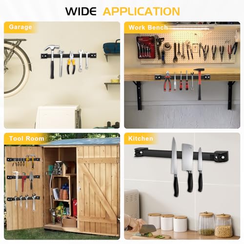 DGSL Heavy Duty Magnetic Tool Holder, 5 Pack 12" Wall Mount Organizer - size: 12 In x 5