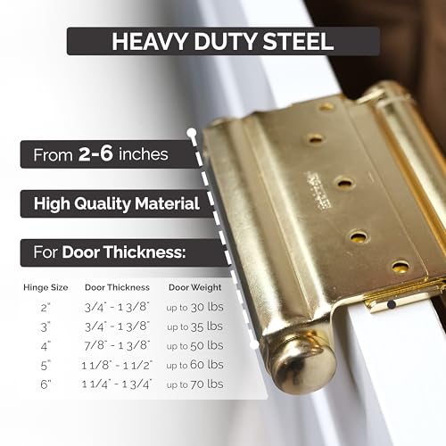 Hinge Outlet Self Closing Double Action Spring Hinge Saloon Zinc 6 Inch - color: Zinc, size: 6 Inch
