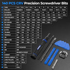 STREBITO Precision Screwdriver Set 153 in 1 Small Magnetic Screwdriver Set - color: Blue