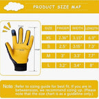 Kids Genuine Leather Work Gloves Age 2-12, Touchscreen, Reflective - color: Black 2 Pairs, size: Medium (6-9 Years Old)