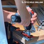 Upgrade Aluminum Profile Drill Guide Access Hole Drill Jig Step Drills - color: Red