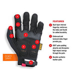 Mechanix Wear M-Pact Touchscreen Work Gloves, Small, Black - color: Black/Grey, size: Small