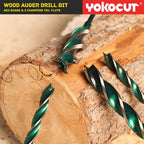 5/8"x 9" Auger Drill Bit for Wood, Hex Shank Tri-Flute Drill Bits, Ship Auger Long Drill Bit for Soft and Hard Wood, Plastic, Drywall, Tree Stump and Composite Materials - size: 5/8 Inch, style: Length: 9"