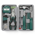 Hi-Spec Small Tool Kit Compact Set for Home and Office DIY, Green - color: Green