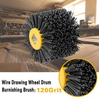 Shinboc 4.7x4 Inch Surface Conditioning Tool, 120 Grit Nylon Drawing Wheel - style: 120 Grit
