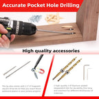 GOINGMAKE All Metal Pocket Hole Jig Kit,Pocket Hole Screw Jig System