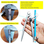 6/8/10 inch Professional Woodworking Compass with Pencil Holder & Lockable Wing, Geometry & Drafting Compass for Carpenter (6 inch) - size: 6 inch
