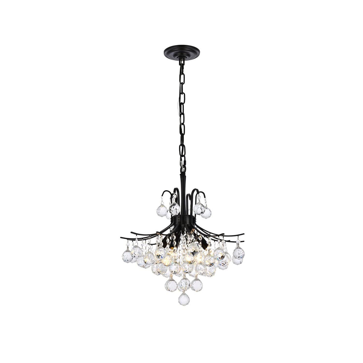 Open Box - Elegant Lighting V8000D16BK/RC - Pendants Indoor Lighting