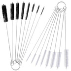 10 Pcs Wire Tube Brushes for Cleaning Pipe Tube Brass Brush Stainless Steel Round Wire Brush Brass Pipe Cleaning Brush Wire Pipe Cleaner Brush for Auto Parts, Bottles, Tubes, 8 Sizes, 8 inch