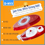 D-NYX 8 Pack Double Sided Tape Roller, Scrapbook Supplies, Glue Tape Roller for Crafts, School Office Journaling Supplies, Double-Sided Permanent Adhesive Tape Runner for Scrapbooking - size: 8 Pack