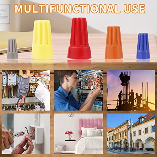 300 Pcs Red Wire Connectors Nuts, Electrical Wire Caps Insulated - color: Red-300PCS