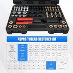 Nilight 49PCS Thread Chaser Set SAE Metric Universal UNC UNF Sizes - size: 49PCS Metric & SAE