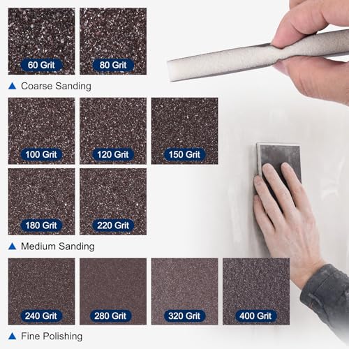 8Pcs 240Grit Double-Sided Sanding Sponges, Washable & Reusable - size: 240Grit