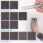 8Pcs 240Grit Double-Sided Sanding Sponges, Washable & Reusable - size: 240Grit