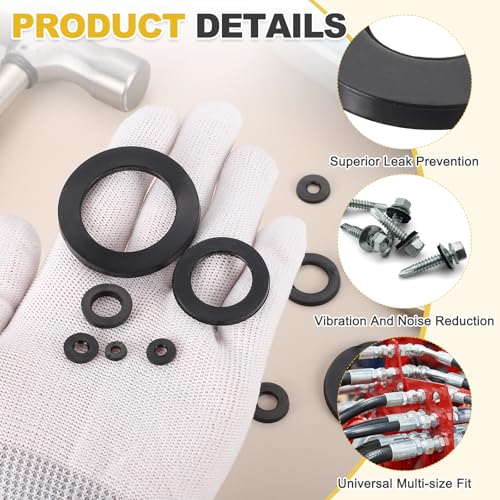 uxcell 18Pcs Rubber Washers, 1 9/16 OD x 1 ID x 0.1" Thickness Flat Washers for Bolts Spacers, Shower Head, Plumbing, Hose Connecting - size: 1 9/16 OD x 1 ID x 0.1"