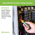 Greenlee GT-16 Adjustable Non-Contact Voltage Detector, 5V - 1000V AC,Green, Greens